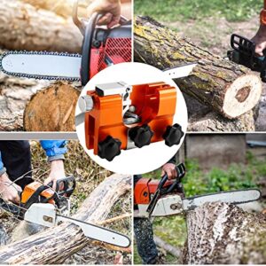 Chainsaw Sharpener, Chainsaw Sharpening Jig Hand-Cranked Chainsaw Sharpener Kit with 3 Grinding Rod, Chainsaw Sharpening Tool for Gas/Electric Chain Saw, Lumberjack and Garden Worker (Large Size)