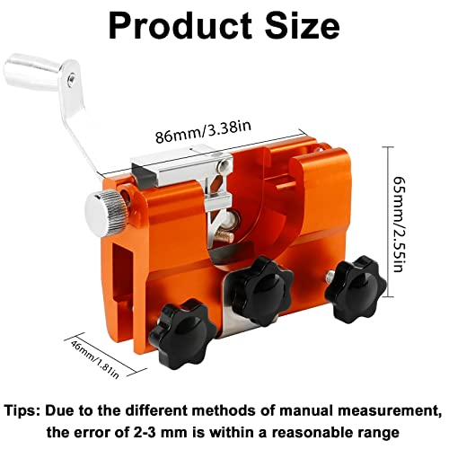 Chainsaw Sharpener, Chainsaw Sharpening Jig Hand-Cranked Chainsaw Sharpener Kit with 3 Grinding Rod, Chainsaw Sharpening Tool for Gas/Electric Chain Saw, Lumberjack and Garden Worker (Large Size)