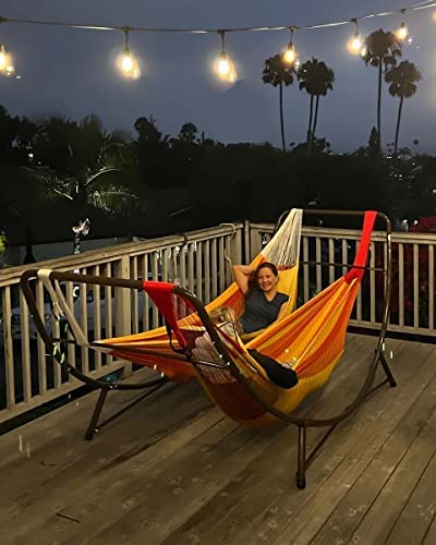 Skybed Universal Hammock Stand Fits 2 Single Hammocks 7 ft to 14 ft Long or 1 Double Wide | Unique Head Up Mount Option for Dual Hammock Chat Mode | Heavy Duty | 600 Lbs Capacity | Indoor/Outdoor