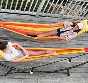 Skybed Universal Hammock Stand Fits 2 Single Hammocks 7 ft to 14 ft Long or 1 Double Wide | Unique Head Up Mount Option for Dual Hammock Chat Mode | Heavy Duty | 600 Lbs Capacity | Indoor/Outdoor