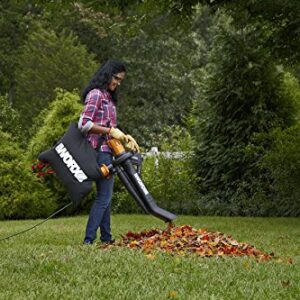 WORX WG509 12 Amp TRIVAC 3-in-1 Electric Leaf Blower with All Metal Mulching System