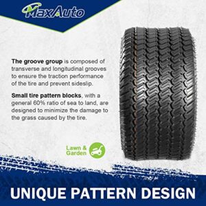 MaxAuto 20x10.00-8 Lawn Mower Tires, 20x10-8 Tractor Turf Tire, 20x10x8 NHS Tires, 4Ply Tubeless, Set of 2