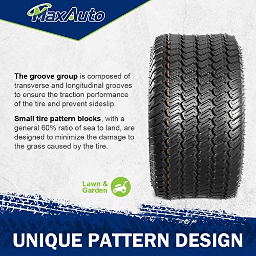 MaxAuto 20x10.00-8 Lawn Mower Tires, 20x10-8 Tractor Turf Tire, 20x10x8 NHS Tires, 4Ply Tubeless, Set of 2