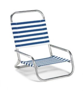telescope casual sun and sand folding beach chair, blue/white stripe (73313601)