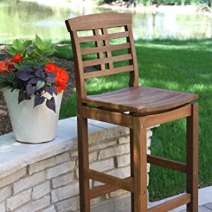 Outdoor Interiors 10030 Eucalyptus Hi Back Bar Chair