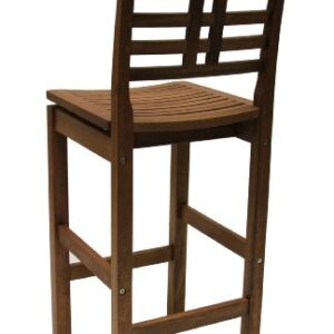 Outdoor Interiors 10030 Eucalyptus Hi Back Bar Chair