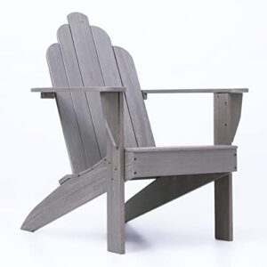 cambridge casual arie adirondack chair, teak wood/weathered gray