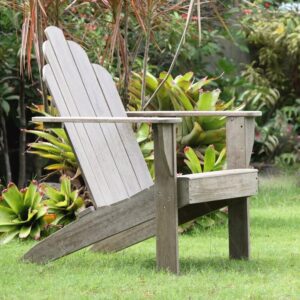 Cambridge Casual Arie Adirondack Chair, Teak Wood/Weathered Gray