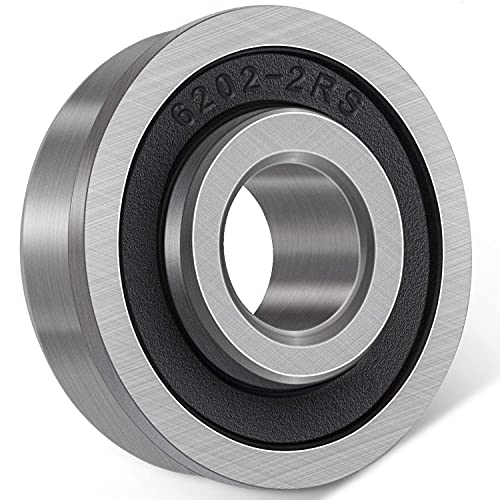 10 Pack Flanged Ball Bearings 5/8" x 1-3/8" x 1/2", Pre Lubricated, for Lawn Mower, Wheelbarrows, Carts & Hand Trucks Wheel Hub, Replacement for JD AM118315, AM35443, Stens 215-038, 215-061 Etc