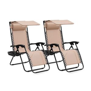 serenelife zero gravity lounge chair, one size, cream