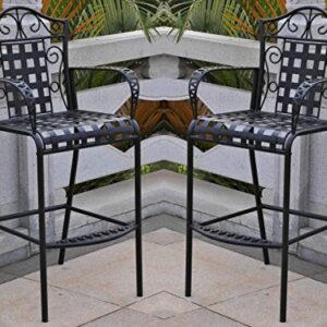 International Caravan Mandalay Outdoor Bar Stools - Set of 2