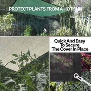 Alion Home HDPE 50% Sun Block Garden Netting Mesh (6' x 10', Beige)