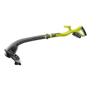 ryobi one+ 18-volt lithium-ion electric cordless string trimmer and edger – 1.3 ah battery and charger included