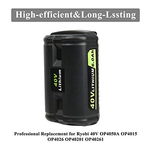 CELL9102 Replacement 6.0Ah 40V Lithium Battery for Ryobi Lawn Mower 40v Battery OP4015 OP4050A OP4040 OP4050 OP40201
