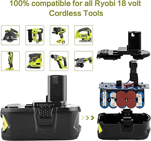 Powilling 6000mAh Ryobi 18V Lithium Battery Replacement for Ryobi 18-Volt 18L50 ONE+ P104 P105 P102 P103 P107 P108 P109 Tool