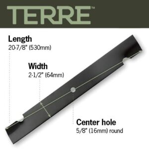 Terre Products, 3 Pack High Lift Lawn Mower Blades, 61 Inch Deck, Replacement for Ferris 1520842, 1520842S, 5020842, 5101755S, Bobcat 112111-03, Scag 48111, 481708, 481712, Husqvarna 539101733