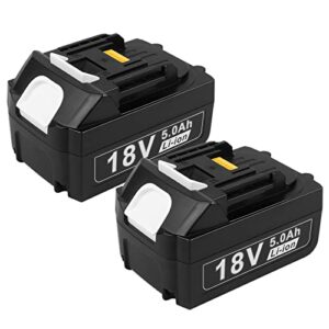 aryee 2pack upgrade 18v 5.0ah li-ion battery replacement for makita lithium-ion battery compatible with makita bl1840 bl1850 lxt-400 bl1860 bl1815 bl1830