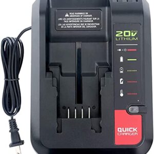 PCC692L 20V MAX Lithium Battery Charger Replacement for Porter-Cable 20V Lithium Battery PCC685L PCC680L PCC681L PCC682L Black Decker LCS1620 20V Lithium Battery LBXR20 LBX4020