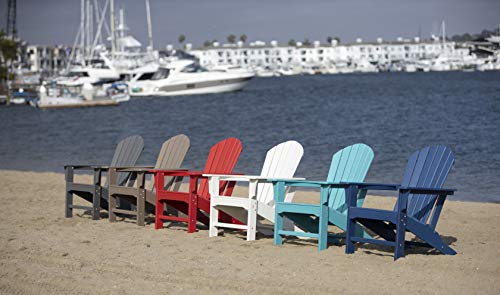 LuXeo LUX-1518-NAVY(2 Pack) Hampton Adirondack Chair, 2-Pack, Water-Resistant, Plastic, Navy