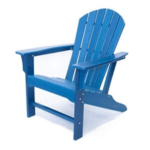 LuXeo LUX-1518-NAVY(2 Pack) Hampton Adirondack Chair, 2-Pack, Water-Resistant, Plastic, Navy