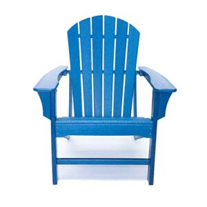 LuXeo LUX-1518-NAVY(2 Pack) Hampton Adirondack Chair, 2-Pack, Water-Resistant, Plastic, Navy