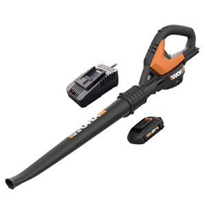 worx 20v cordless leaf blower wg545.6 dc blower vacuum,1*2.0ah battery & charger included