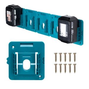 crtbelfy battery holder mount for makita 18v battery dock holder fit for bl1860 bl1850 bl1840 bl1830 batteries – 5 pack