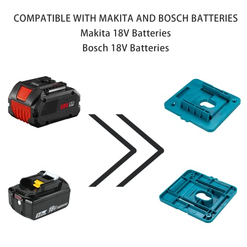 Crtbelfy Battery Holder Mount for Makita 18V Battery Dock Holder Fit for BL1860 BL1850 BL1840 BL1830 Batteries - 5 Pack