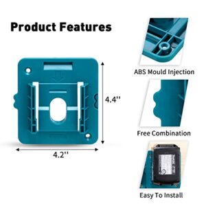 Crtbelfy Battery Holder Mount for Makita 18V Battery Dock Holder Fit for BL1860 BL1850 BL1840 BL1830 Batteries - 5 Pack