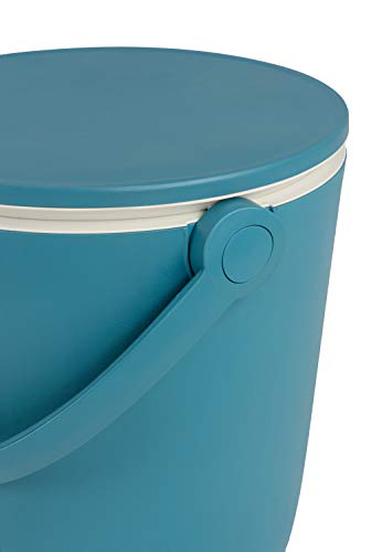 Keter Go Bar 4.2 Gallon Beer and Wine Cooler with Handle and Pop Up Outdoor Table - Perfect for Your Patio, Picnic, and Beach Accessories, Teal
