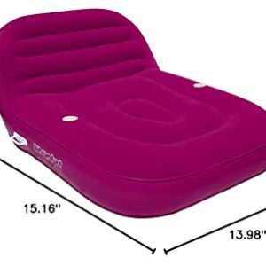 Airhead SUN COMFORT COOL SUEDE Double Chaise Lounge, Raspberry, AHSC-011