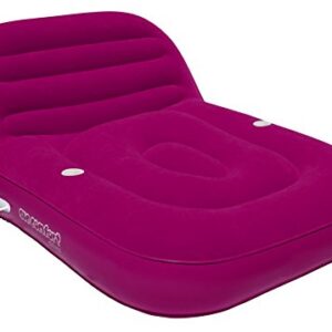 Airhead SUN COMFORT COOL SUEDE Double Chaise Lounge, Raspberry, AHSC-011