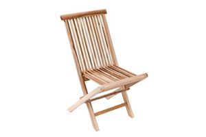 nordic style folding chair for indoor and outdoor use – patio, balcony, dining (natural finish, beige)
