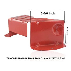 SnowBear 2-Pack Red Deck Belt Cover 42/46" 783-06424A-0638 Compatible with MTD, Troy Bilt, Cub Cadet, Columbia, Craftsman Lawn Mower Machines