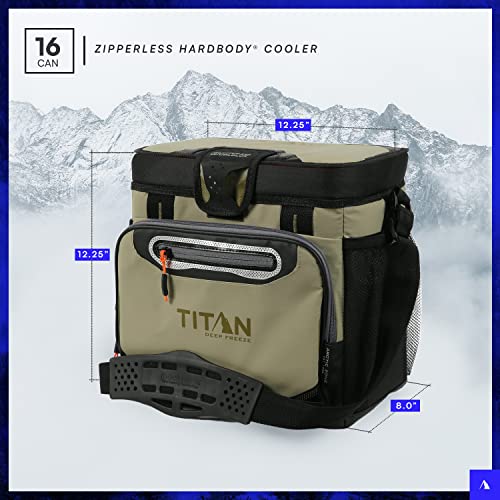 Arctic Zone Titan Deep Freeze Cooler - 16 Can Zipperless Hardbody Cooler - Deep Freeze Insulation, HardBody Liner, and SmartShelf