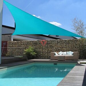 Patio Paradise Turquoise 12x12x17 Sun Shade Sail Canopy Awning Fabric Cloth Screen - U*V Block UV Resistant Heavy Duty Commercial Grade - Outdoor Patio Carport - We Make Custom Sizes