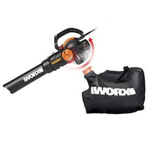 worx 12 amp trivac 3-in-1 electric leaf blower/mulcher/yard vacuum – wg512