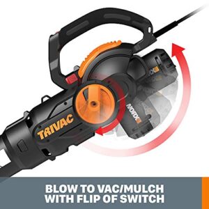 WORX 12 Amp TRIVAC 3-in-1 Electric Leaf Blower/Mulcher/Yard Vacuum - WG512