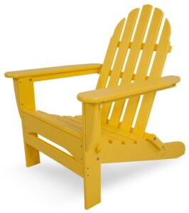 polywood ad5030le classic folding adirondack chair, lemon