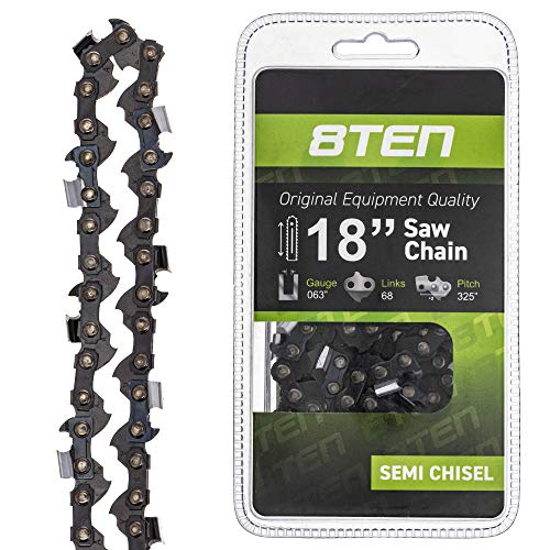 8TEN Chainsaw Guide Bar and Chain for Stihl MS 210 211 231 241 250 251 4717 22LPX068G 18 inch .063 .325 68DL