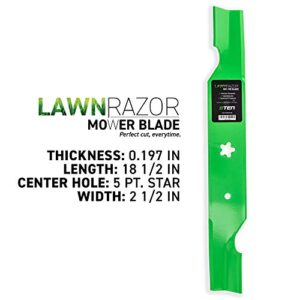 8TEN LawnRAZOR Mower Blade Set for AYP Husqvarna Poulan 54 inch Deck 187256 187254 574292401 532187254 (High Lift)