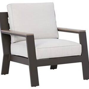 Signature Design by Ashley Outdoor Tropicava HDPE Patio Lounge Chair, Taupe