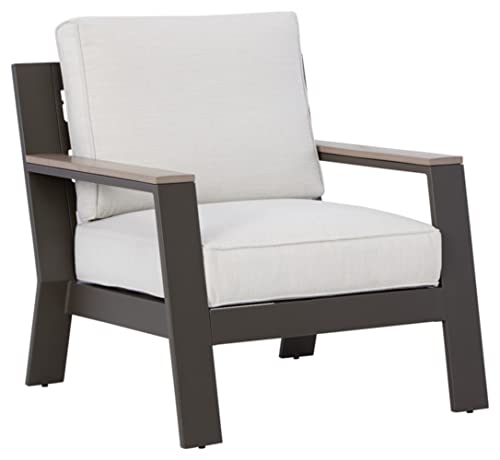 Signature Design by Ashley Outdoor Tropicava HDPE Patio Lounge Chair, Taupe