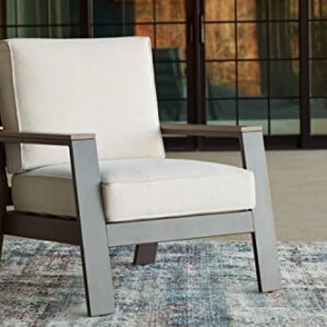 Signature Design by Ashley Outdoor Tropicava HDPE Patio Lounge Chair, Taupe