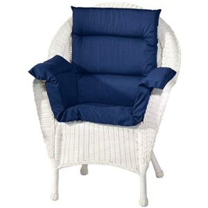 comfort finds pressure reducing chair cushion – wheelchair, armchair, patio chair cushion – generous sized, washable, polyester/cotton surface (navy)