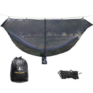 hammock bug net – 12′ hammock mosquito net fits all camping hammocks, compact, lightweight and fast easy set up, security from bugs and mosquitoes, essential camping and survival gear (black)