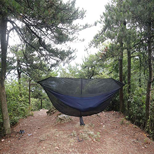 Hammock Bug Net - 12' Hammock Mosquito Net Fits All Camping Hammocks, Compact, Lightweight and Fast Easy Set Up, Security from Bugs and Mosquitoes, Essential Camping and Survival Gear (Black)