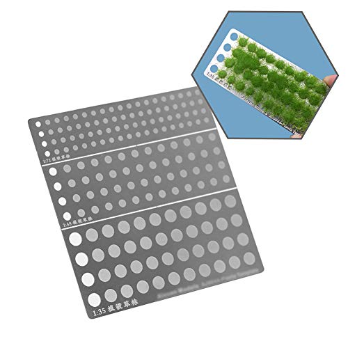 Model Static Grass Planting Template Sand Table of Three Specifications 1:35(5mm Holes)/1:43(3mm Holes)/1:72(2mm Holes) DIY Accessories Military Scenario Models Hobby Tool Accessory AJ0044