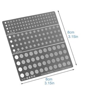 Model Static Grass Planting Template Sand Table of Three Specifications 1:35(5mm Holes)/1:43(3mm Holes)/1:72(2mm Holes) DIY Accessories Military Scenario Models Hobby Tool Accessory AJ0044