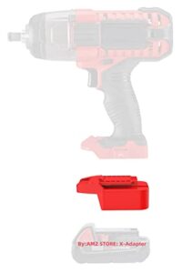 1x adapter fits bauer 20v max cordless tools compatible with milwaukee m18 (not old v18) red lithium batteries- adapter only